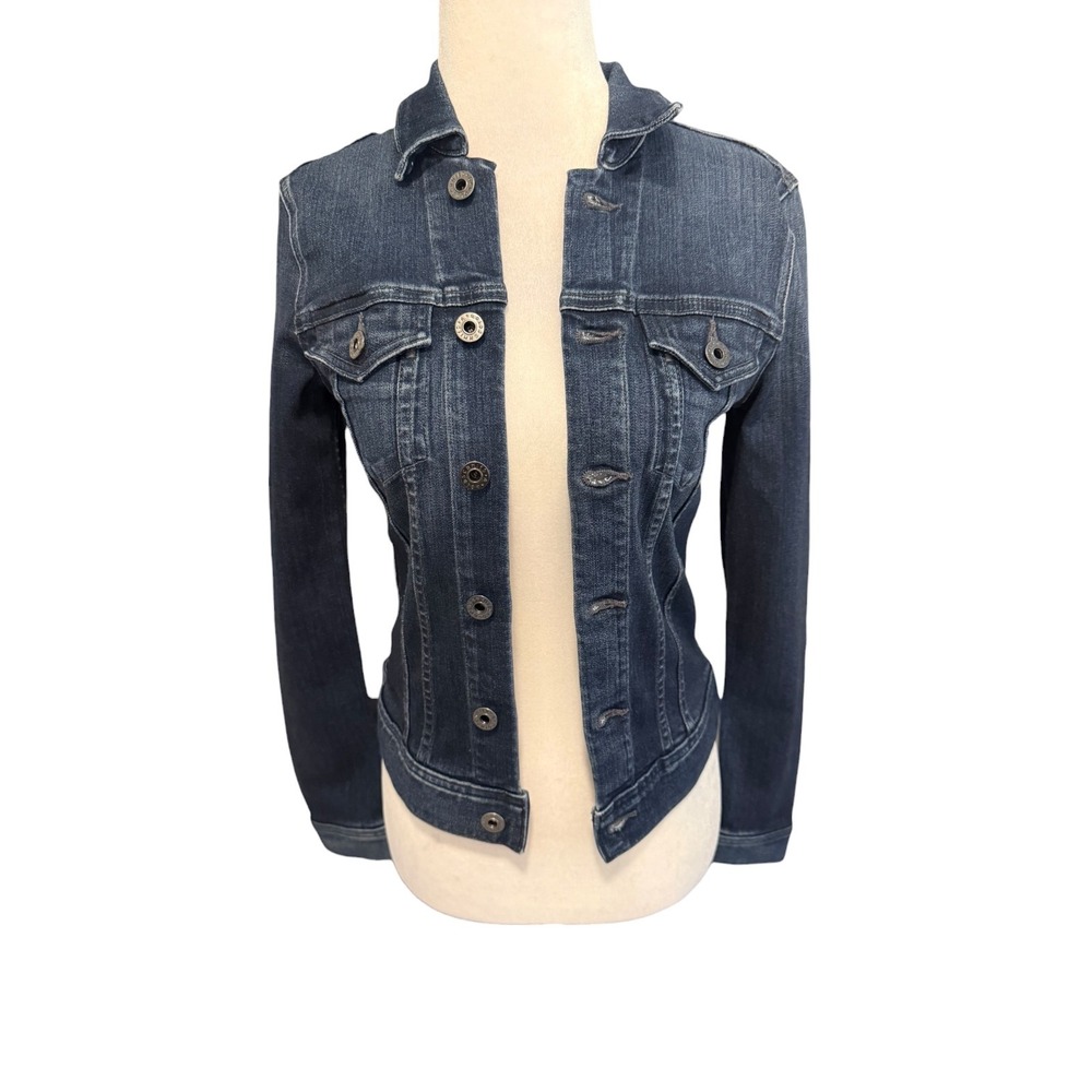 AG Adriano Goldschmied Womens Dark Wash Denim Jacket Sample Line Small USA